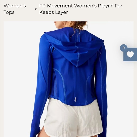 ⭐️Free People movement Playin for Keeps layer jacket NWT SM sapphire skies combo - Picture 4 of 15